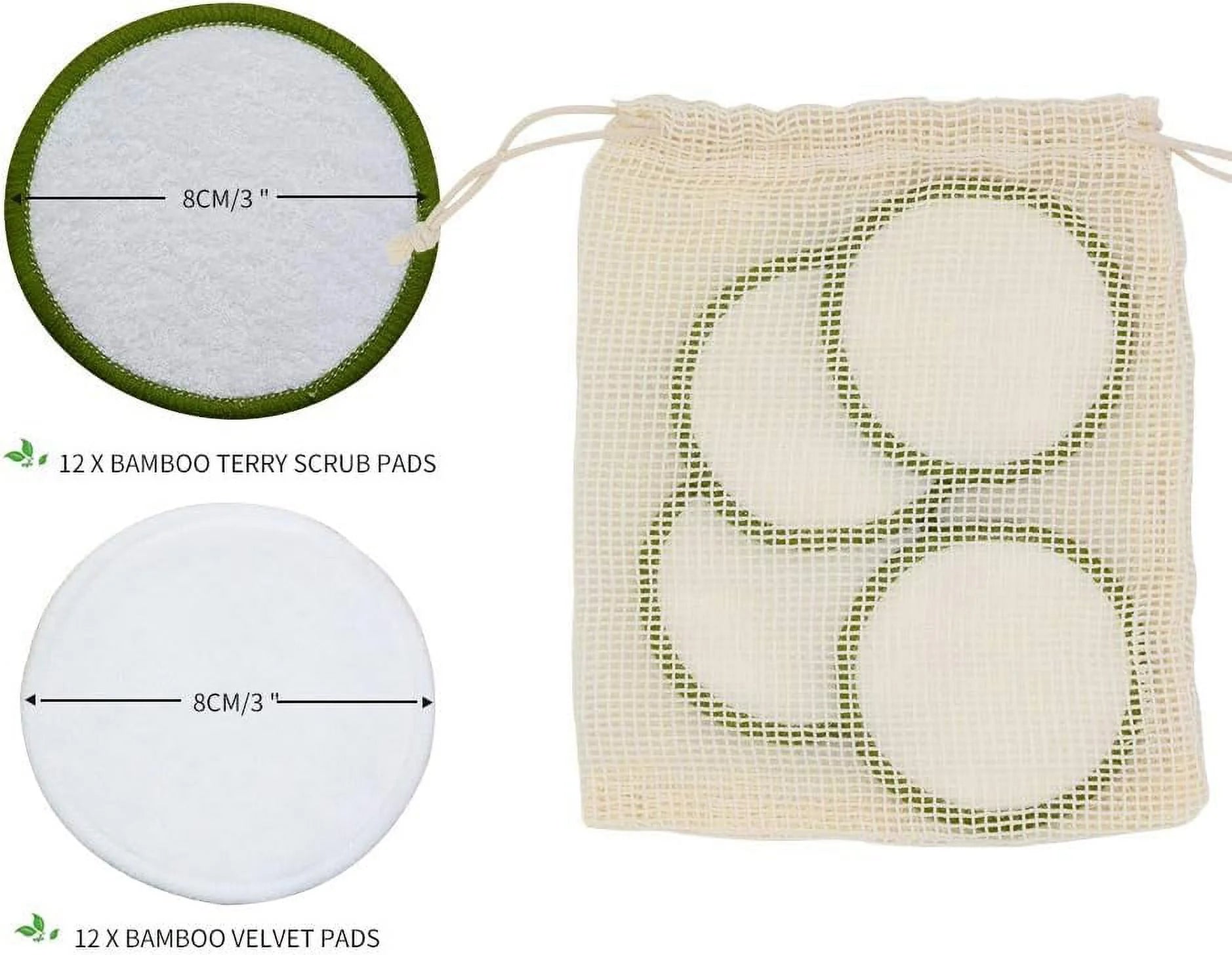 Reusable Makeup Remover Pads dimensions