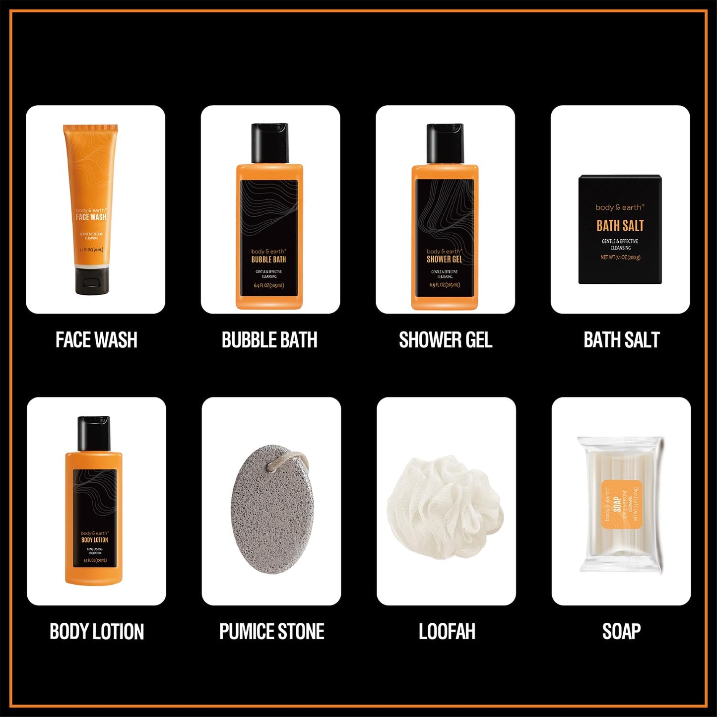 Gift Baskets for Men Bath and Body Gift Set Content