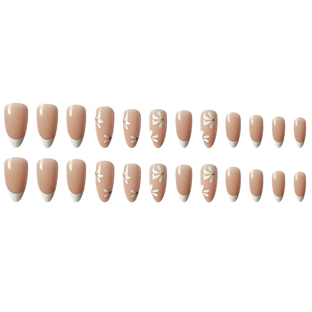 24Pcs Almond Head Fake Nails