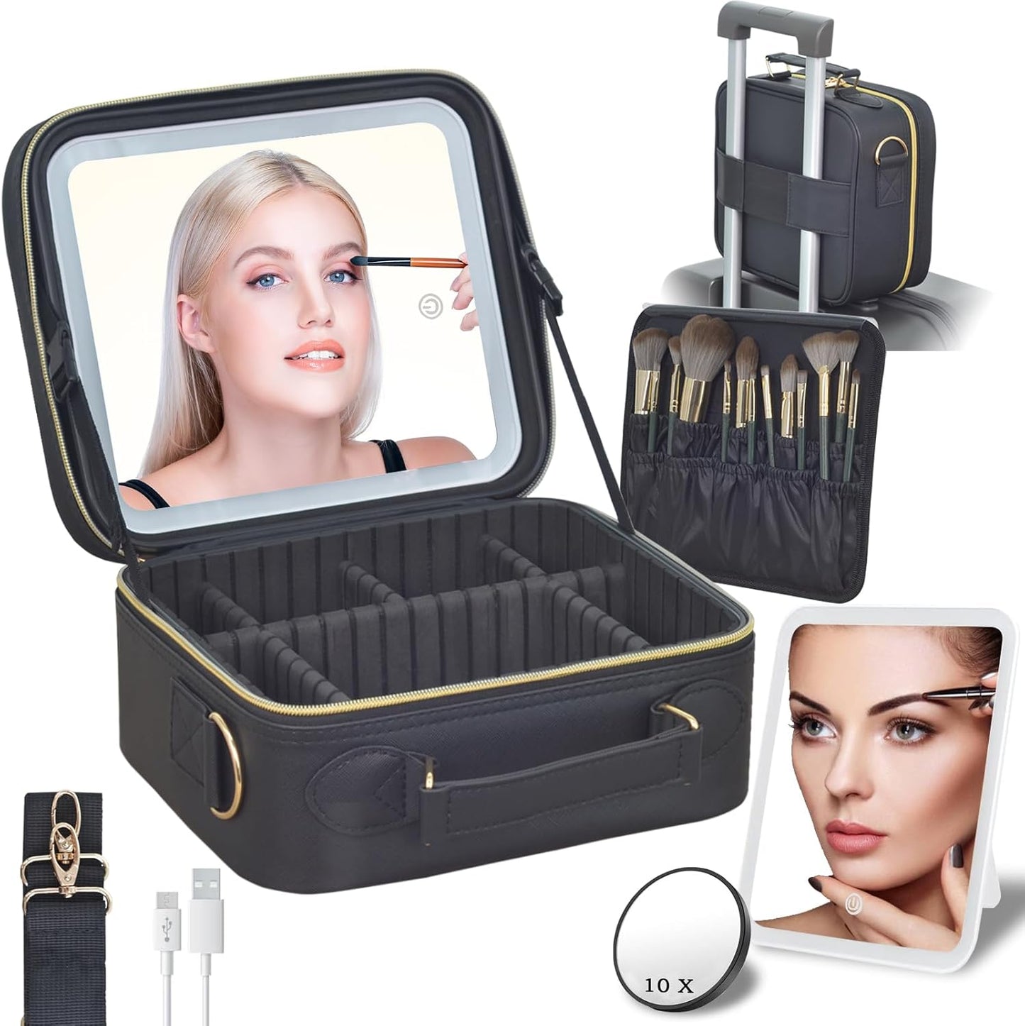 LED Makeup Bag 3 Color Brightness