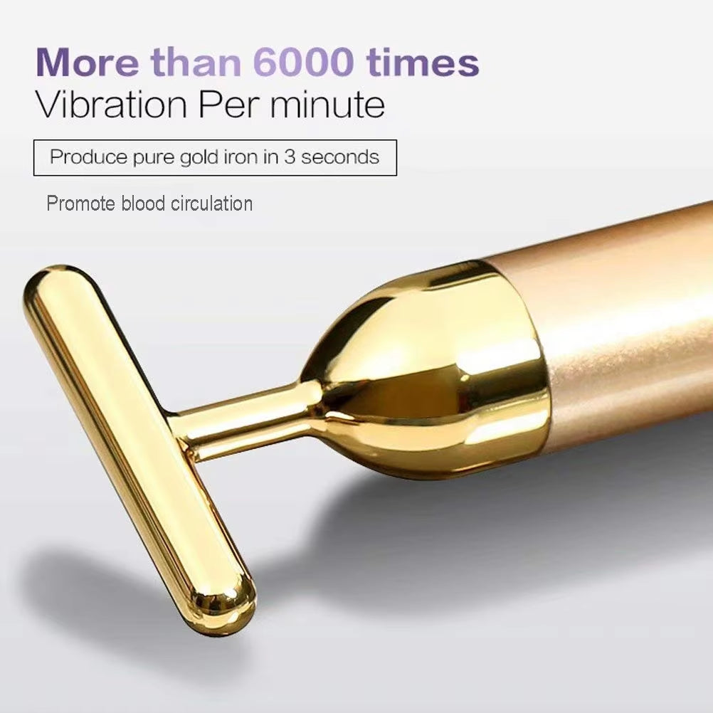 24K Pure Gold Face Lift Bar Roller