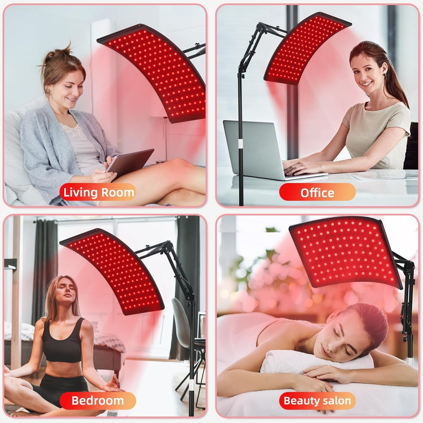 Red Infrared Light Therapy Lamp with Stand Usage