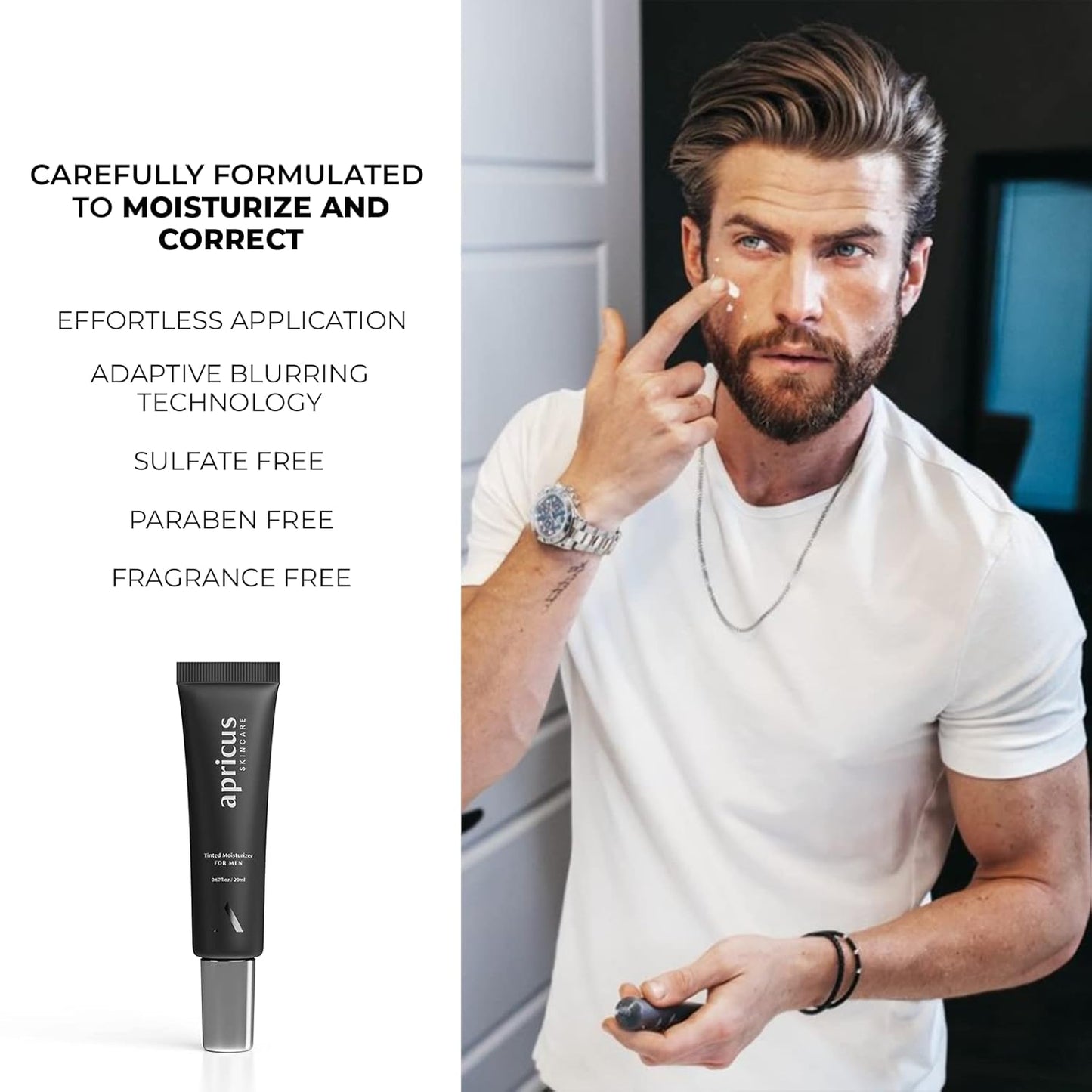 Tinted Moisturizer for Men by Apricus Skincare Product Details