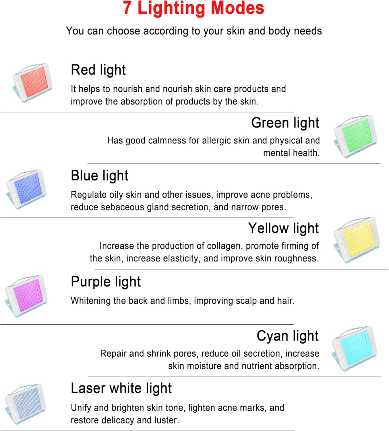 7 Color Light Therapy Lamp