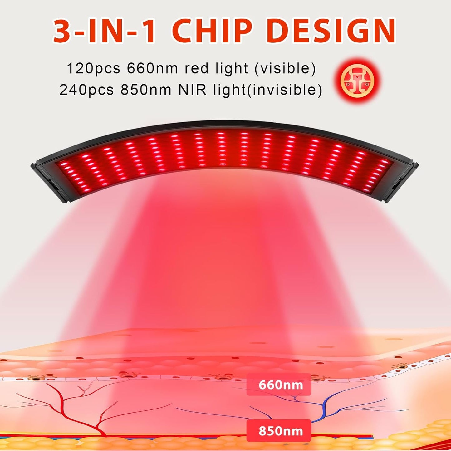 Red Infrared Light Therapy Lamp Product Dimensions