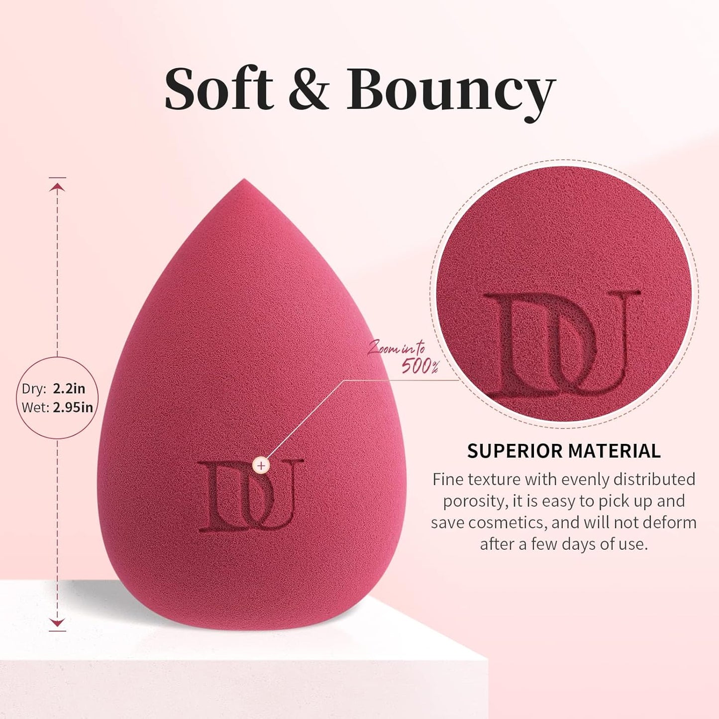 Makeup Blender Sponge for Blending Liquid Foundations, Powders and Creams