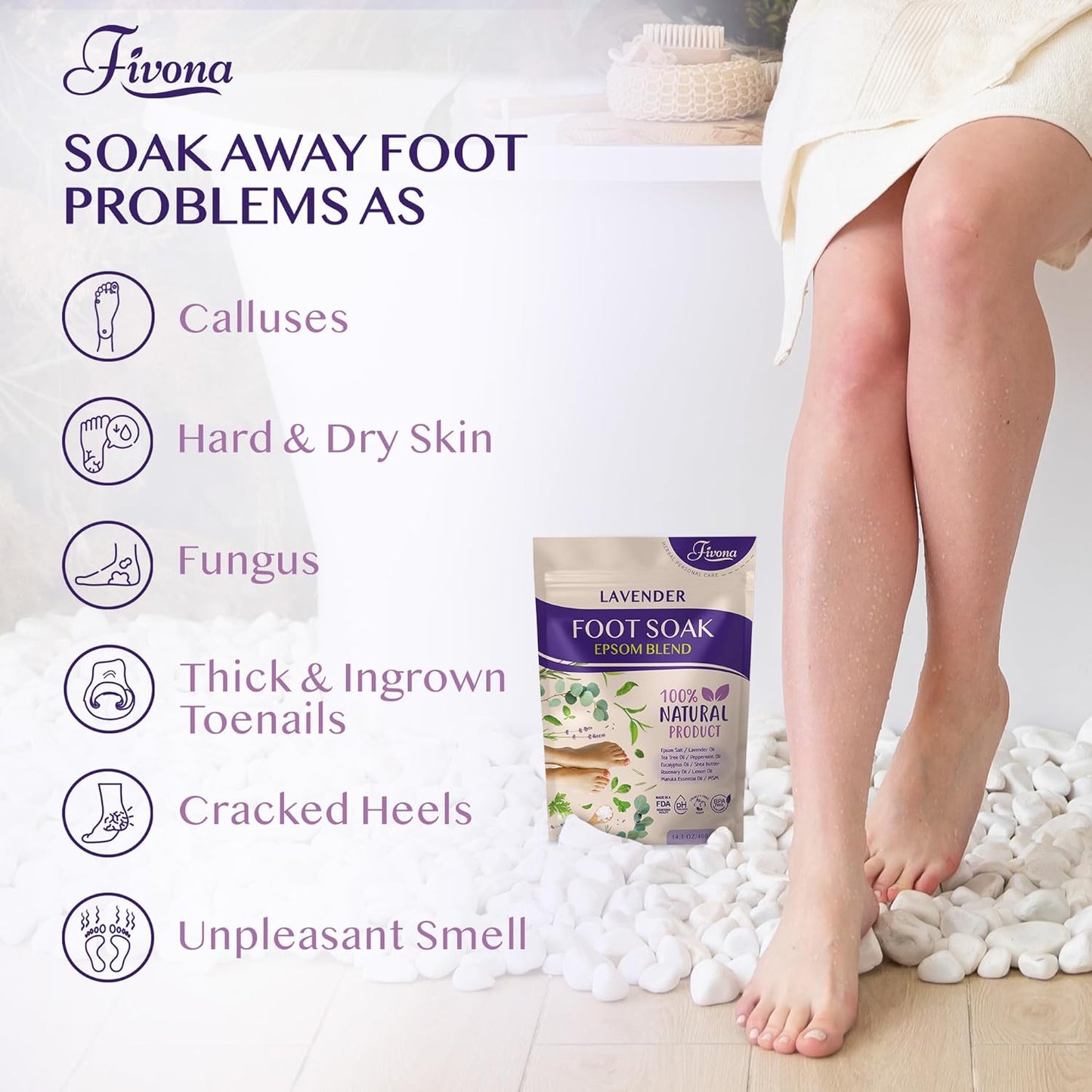 Foot Soak Blend Epsom Salt with Lavender