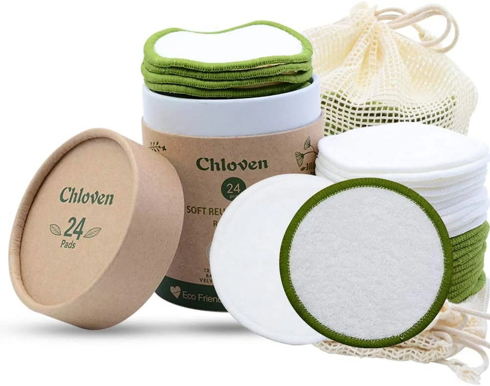 Washable Eco-Friendly Bamboo Velour Pads for All Skin Types