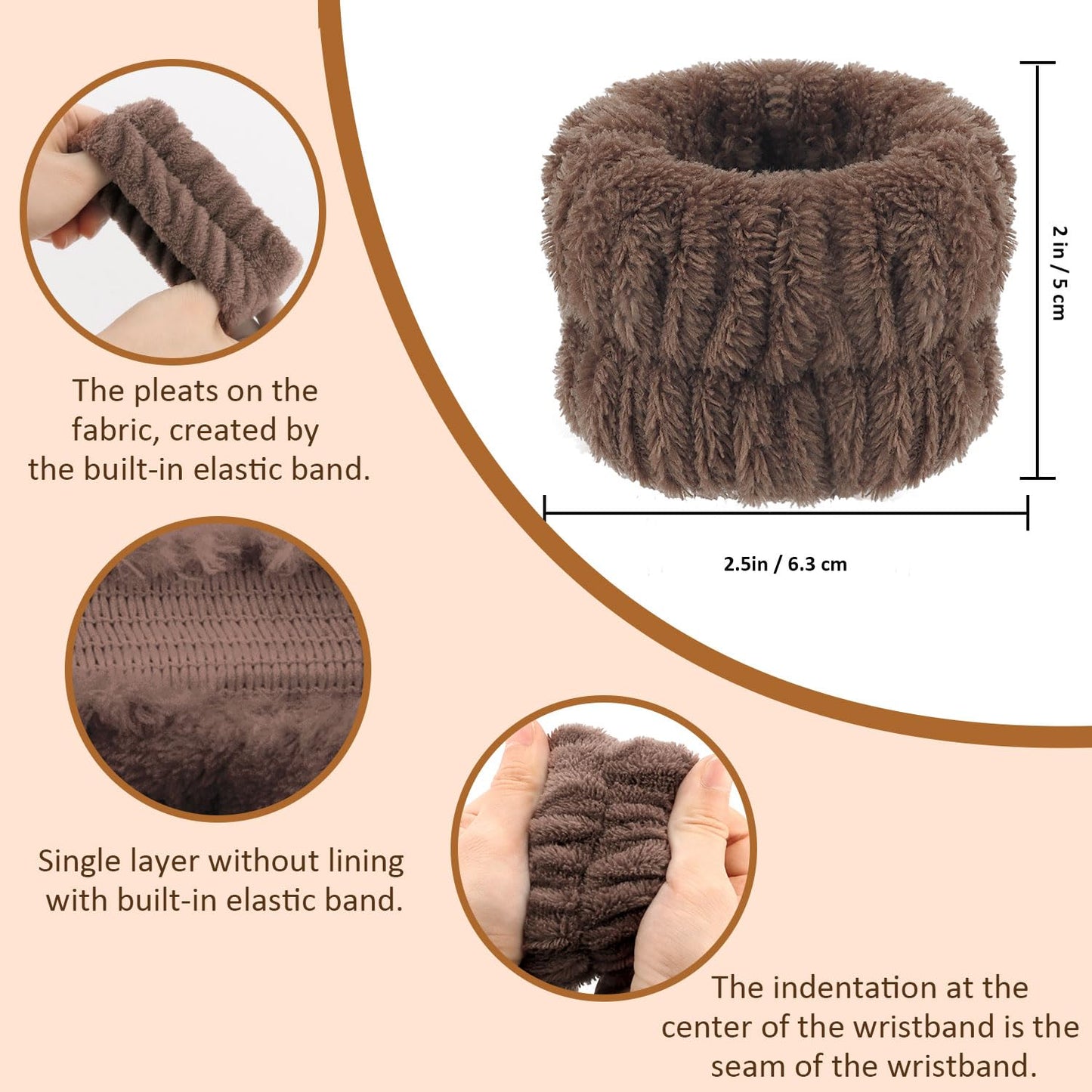 Brown Spa Wristbands