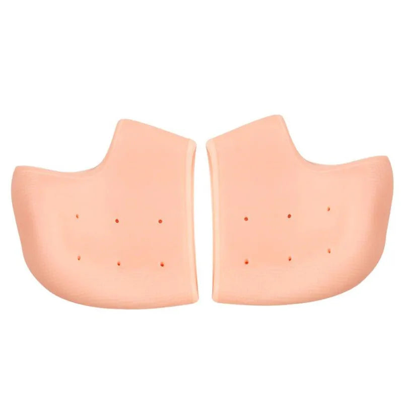 2Pcs Moisturizing Gel Heel Socks Orange Pairs