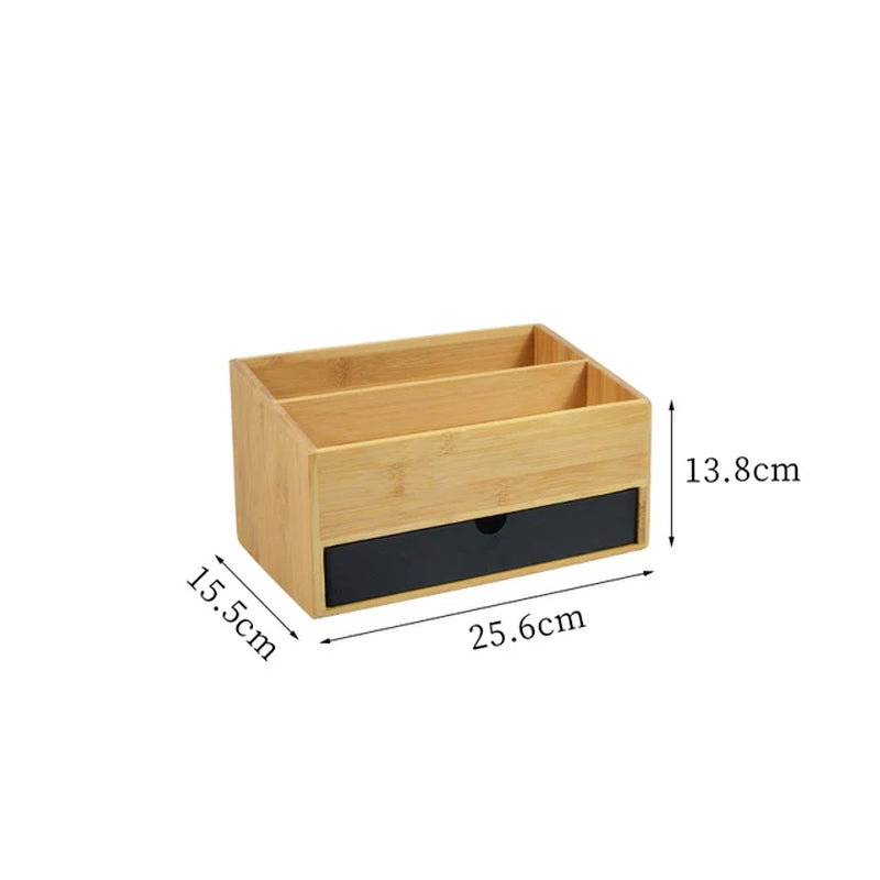 Bamboo makeup organizer Box