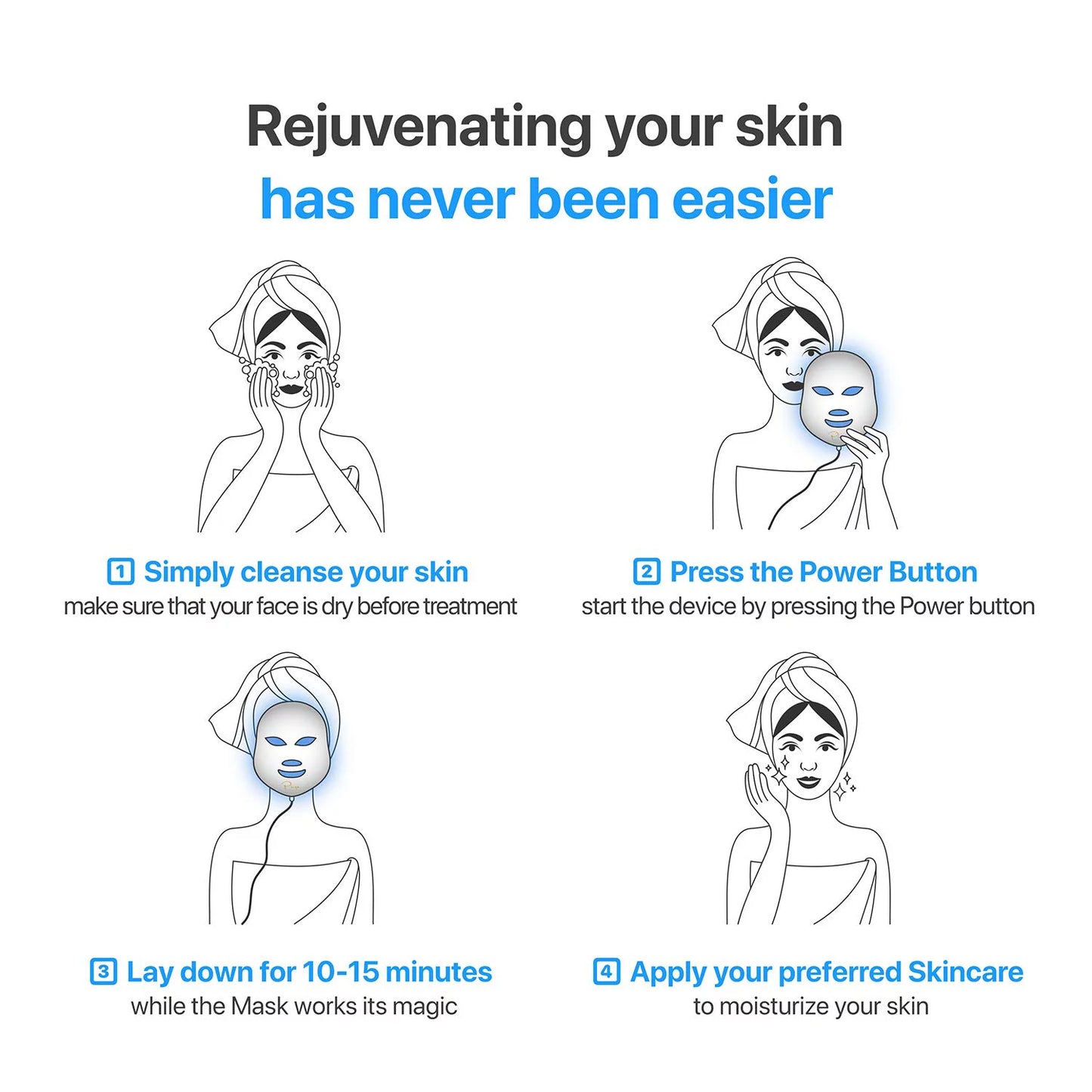 LED Light Therapy Luma Mask for Rejuvenating Skin