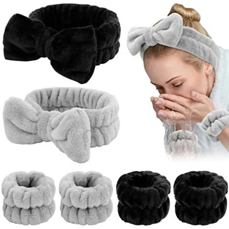white and black wristband set