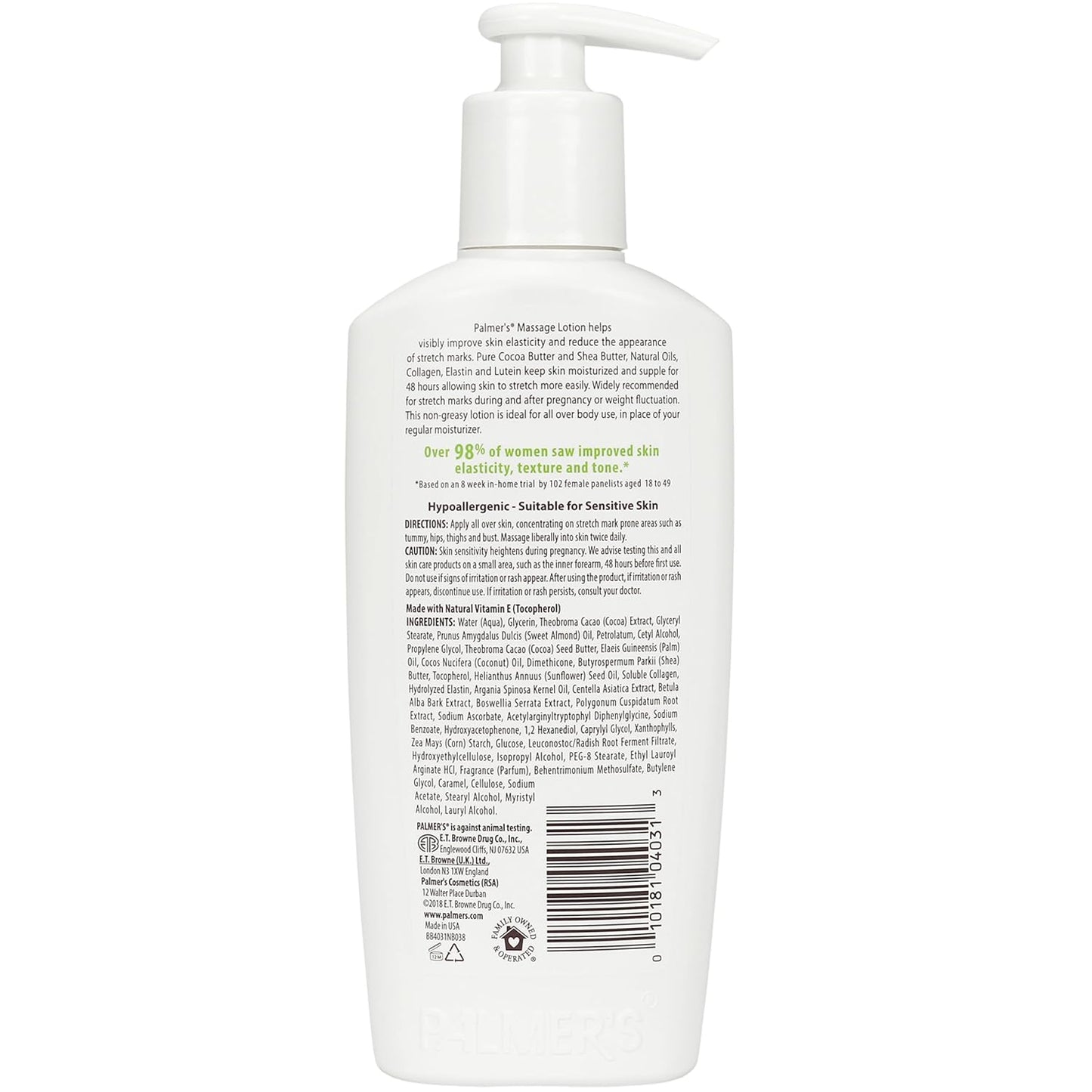 Luxurious Cocoa Butter Massage Lotion container