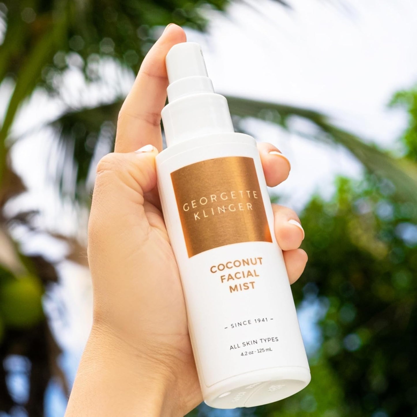 Coconut Facial Mist in the air