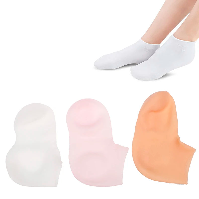 Colorful Silicone Moisturizing Gel Heel Socks