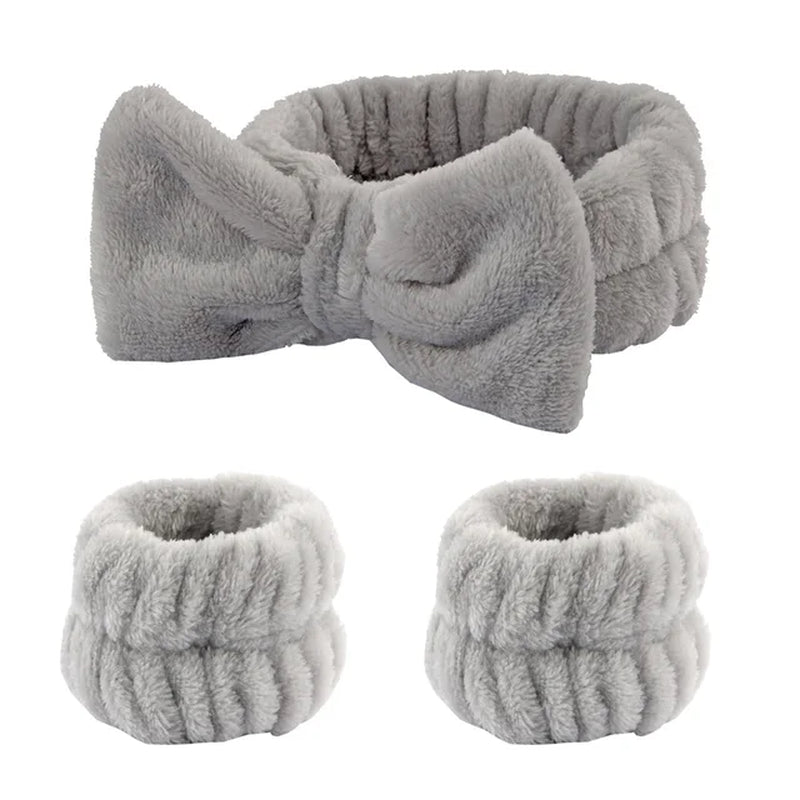 Dark Grey Wristband Headband Set