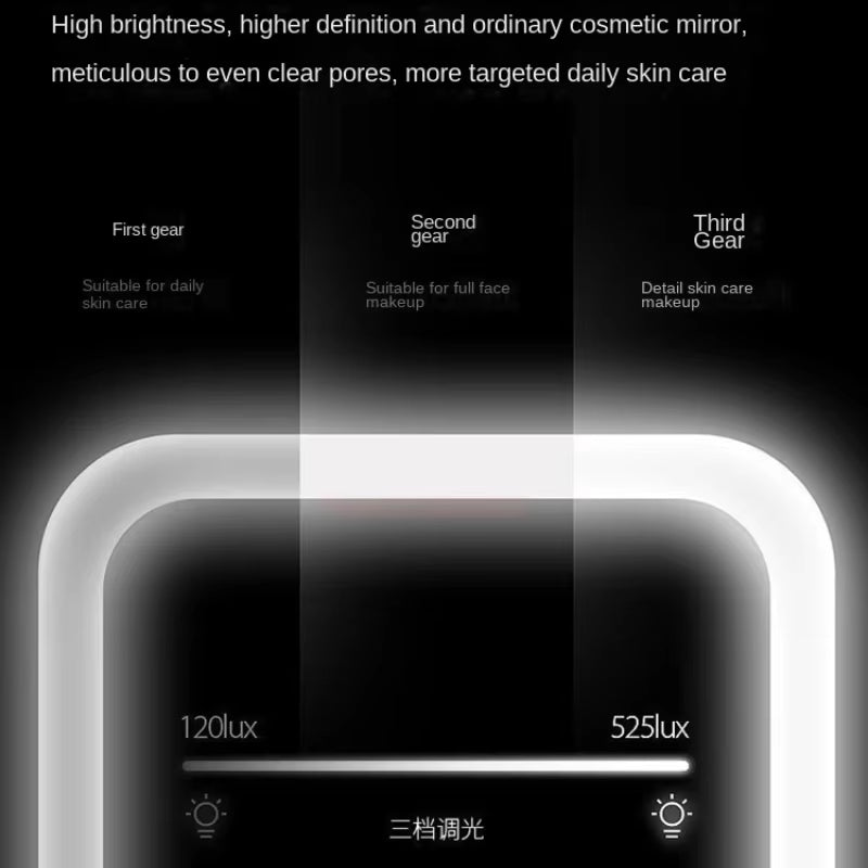 LED Touch Screen Makeup Mirror Brightness Levels