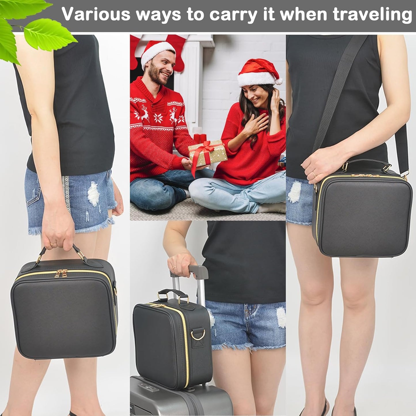 How to carry Travel Makeup Bag with LED Mirror