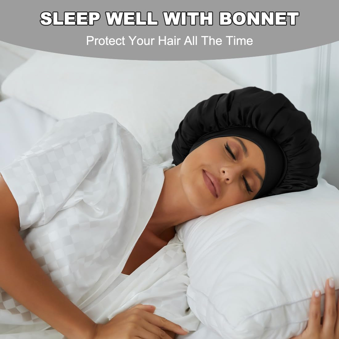Satin Silk Bonnet for Sleeping