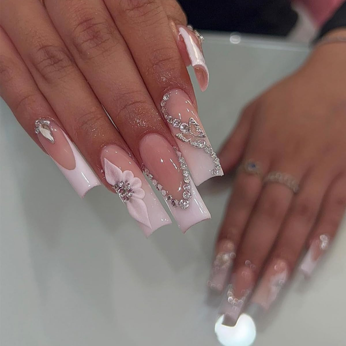 24 Pcs Long Press on Nails