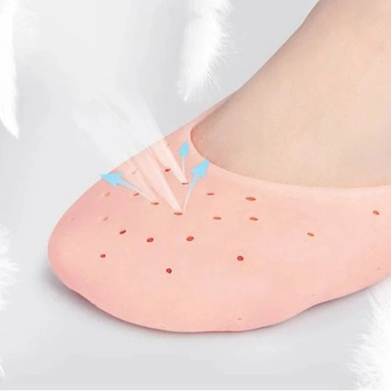 holes in Gel Heel Socks