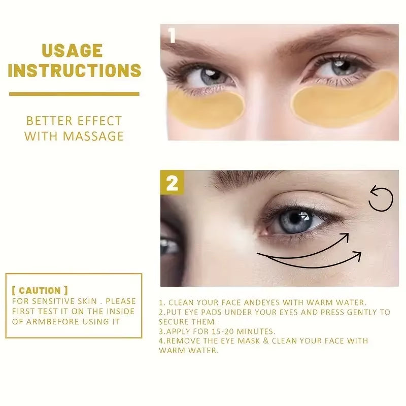 24K Gold Collagen Eye Mask Usage Instructions