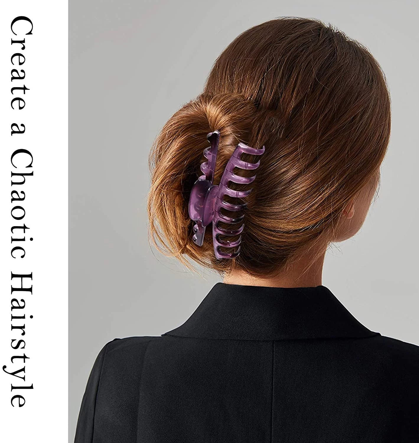 Hair Claw Clips in a woman's hair