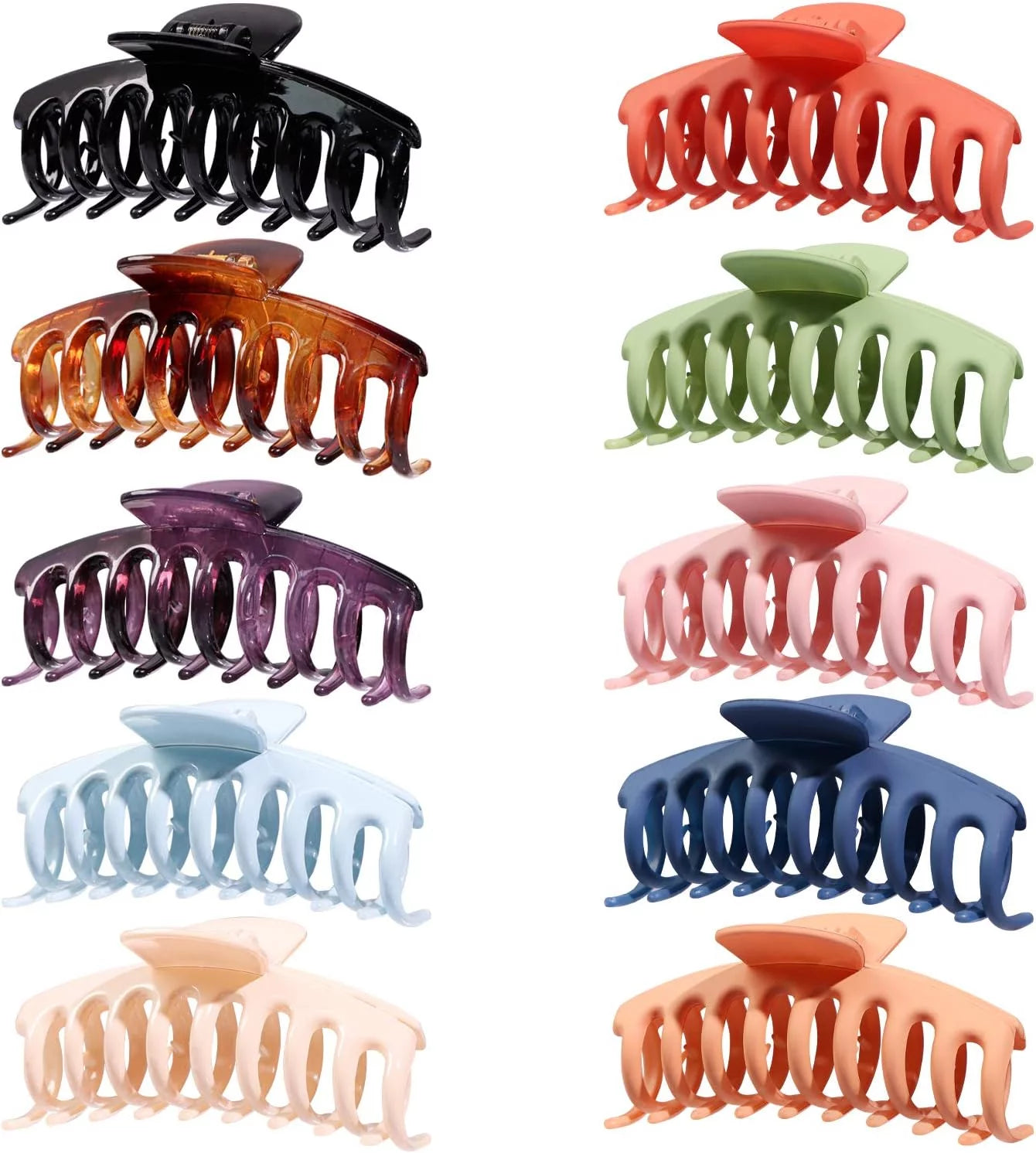 10 colorful Hair Claw Clips