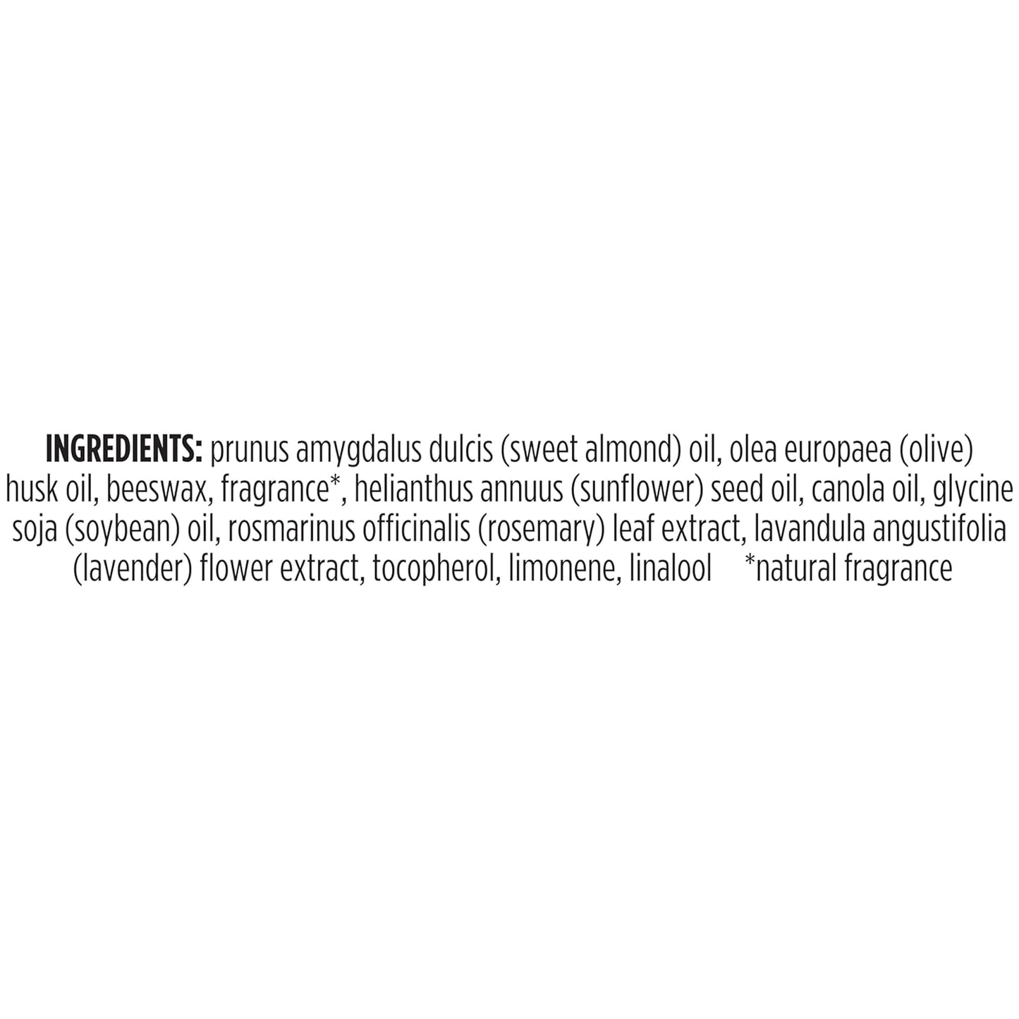Hand Moisturizing Balm full ingredients