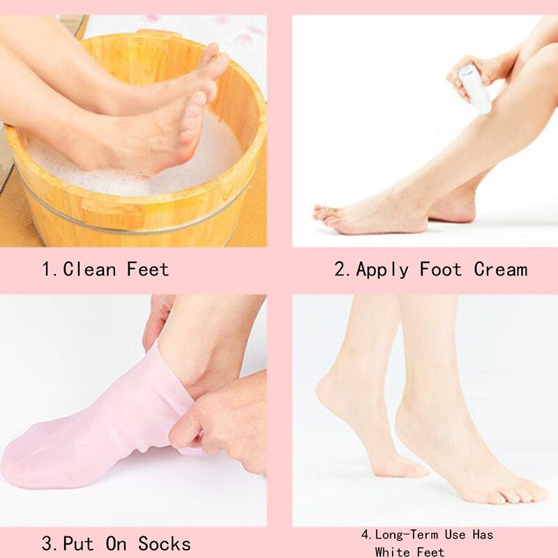 how to use moisturizing gel socks