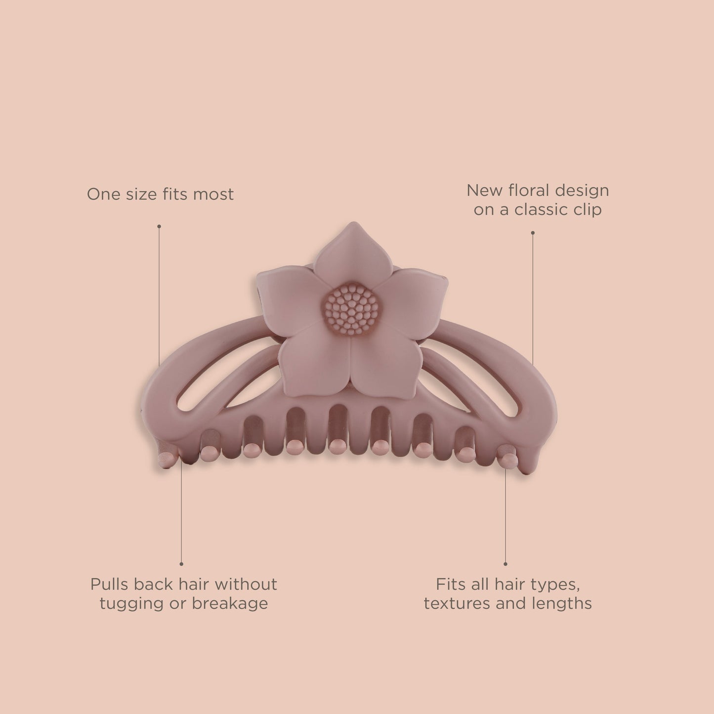 Large Magnolia Claw Hair Clip details