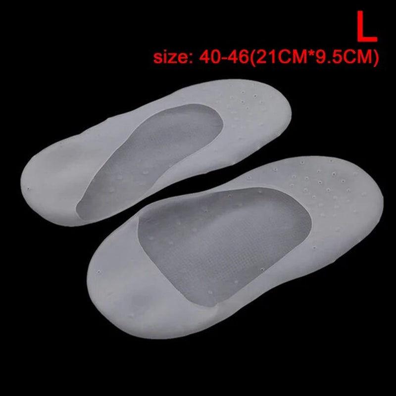large white Gel Heel Socks