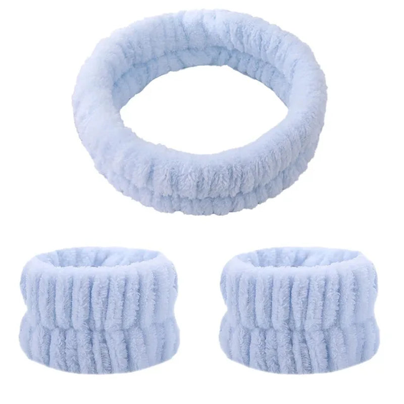 light blue headband set