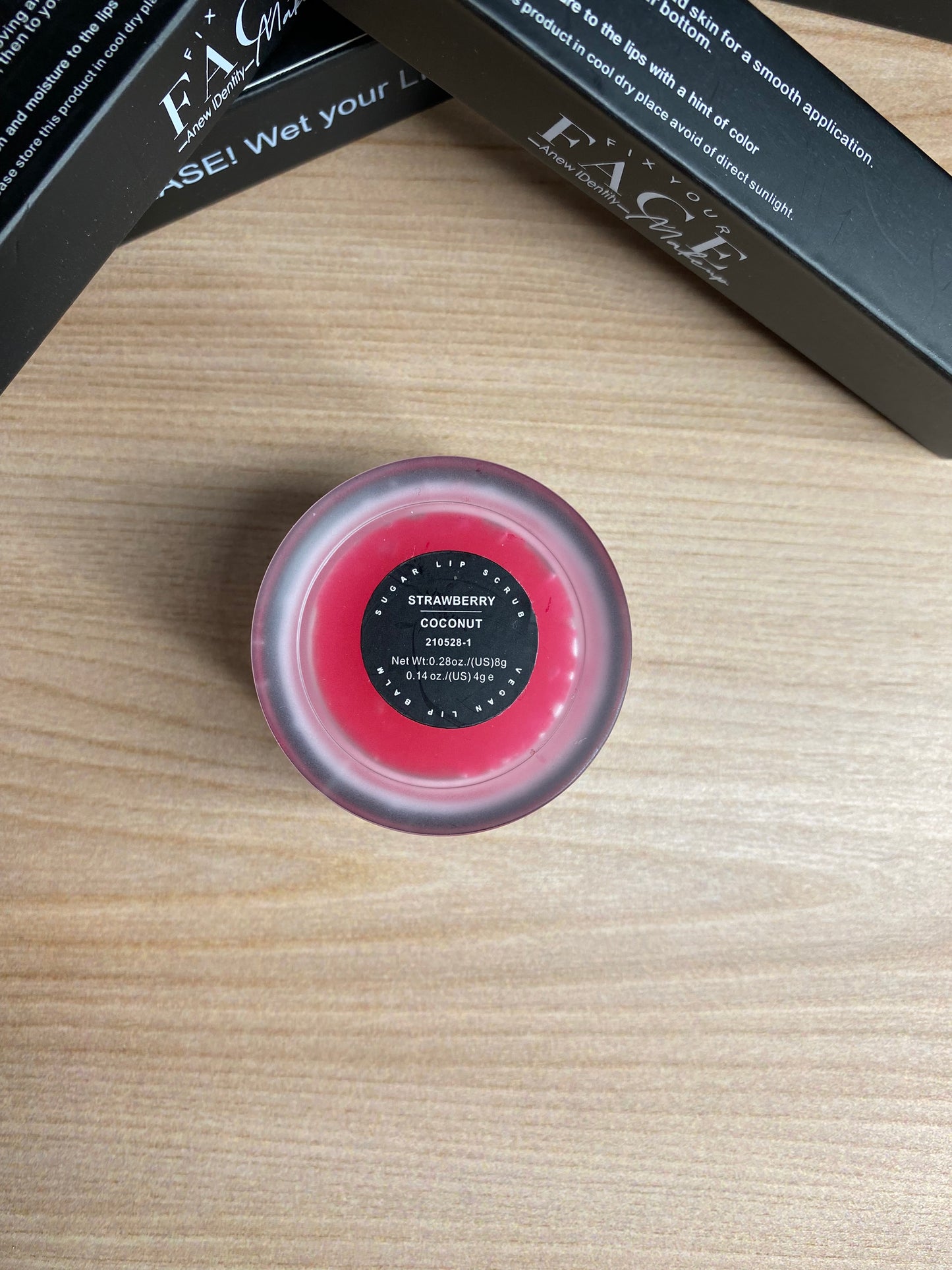 strawberry coconut Lip Scrub and Balm Combo