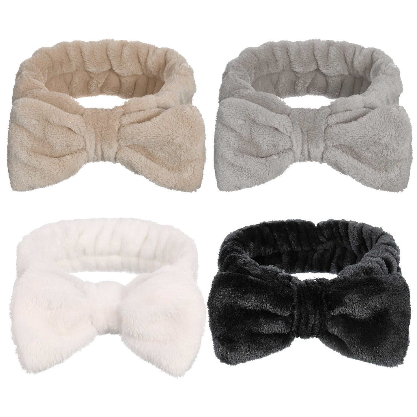 4 Pack Facial Bowknot Makeup Headband