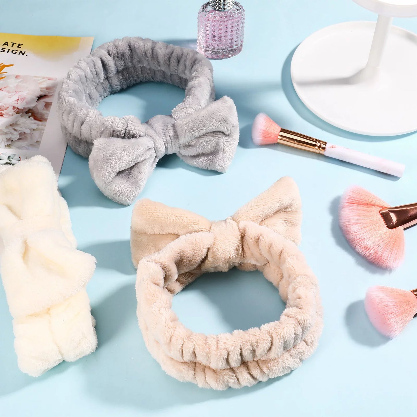 Facial Bowknot Makeup Headbands