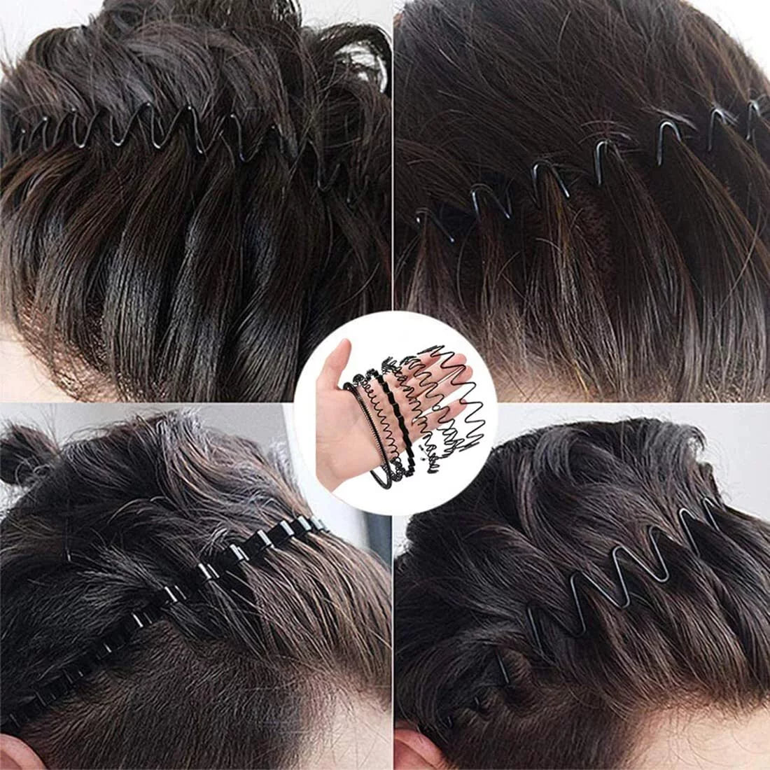 Metal Headbands in hair