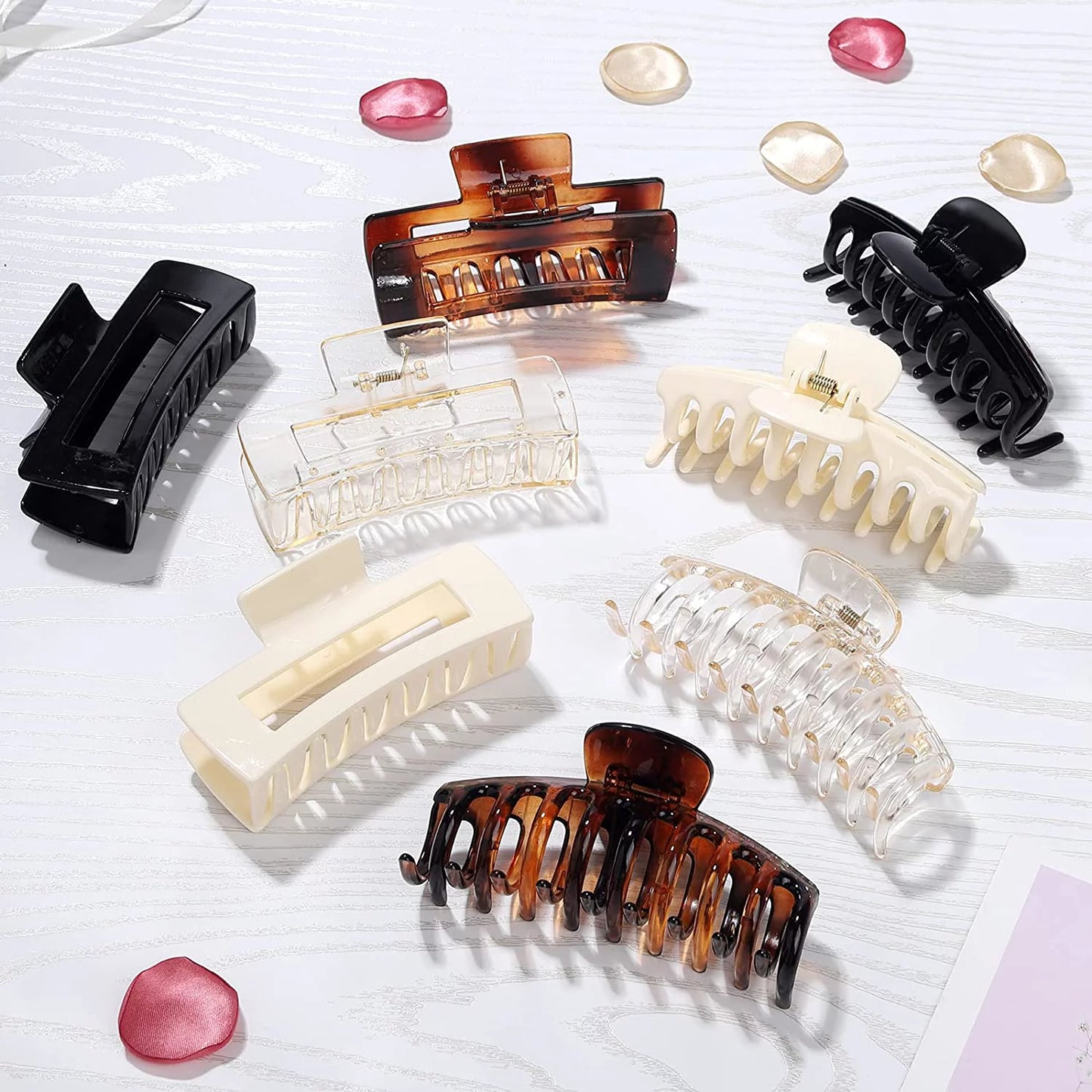 8 Pack Large Hair Claw Clips for women