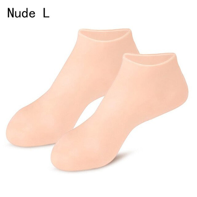 nude large Moisturizing Gel Socks