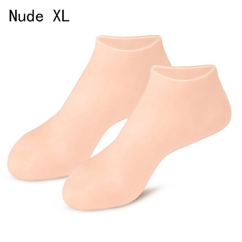 nude extra large Moisturizing Gel Socks