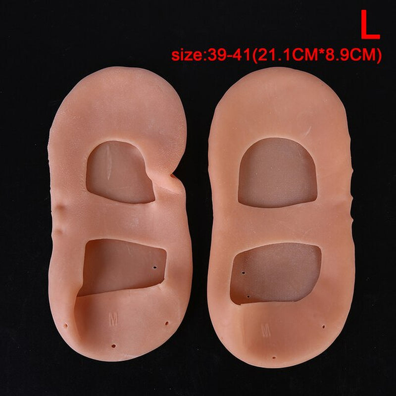Large Orange Silicone Gel Heel Socks
