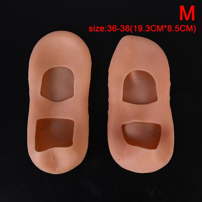 Orange medium Silicone Gel Heel Socks