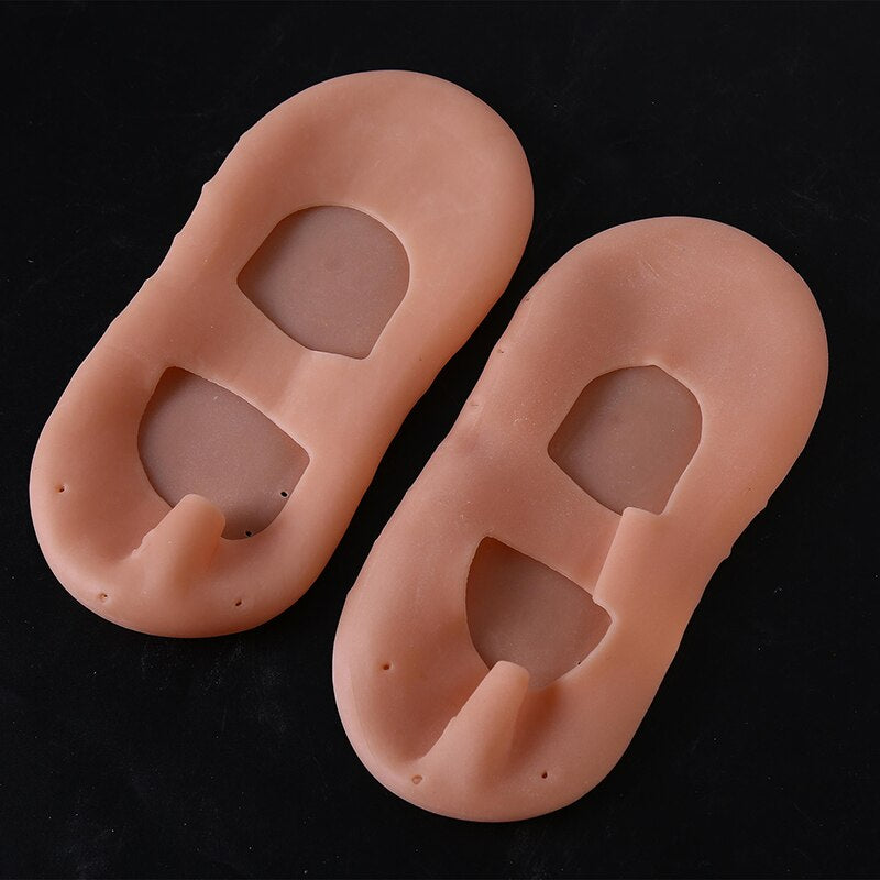 Orange pair of Silicone Gel Socks