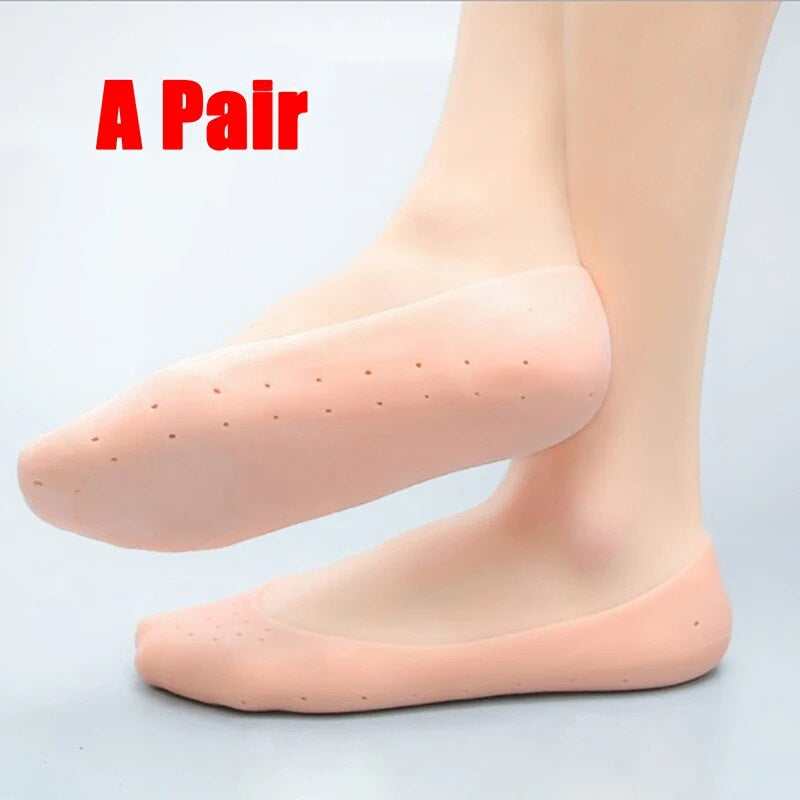 pair of gel heel socks