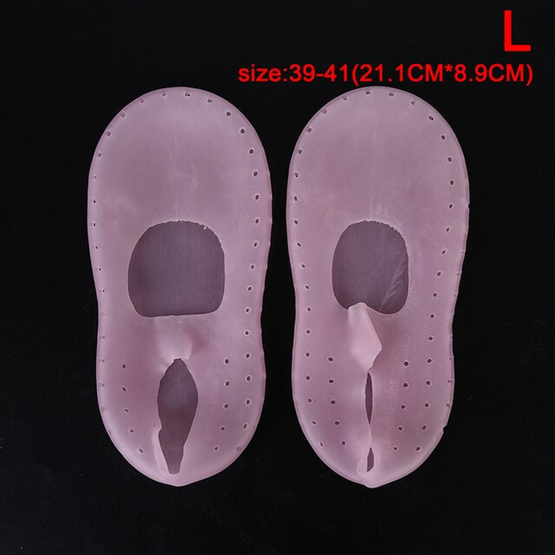Large pink Silicone Gel Heel Socks