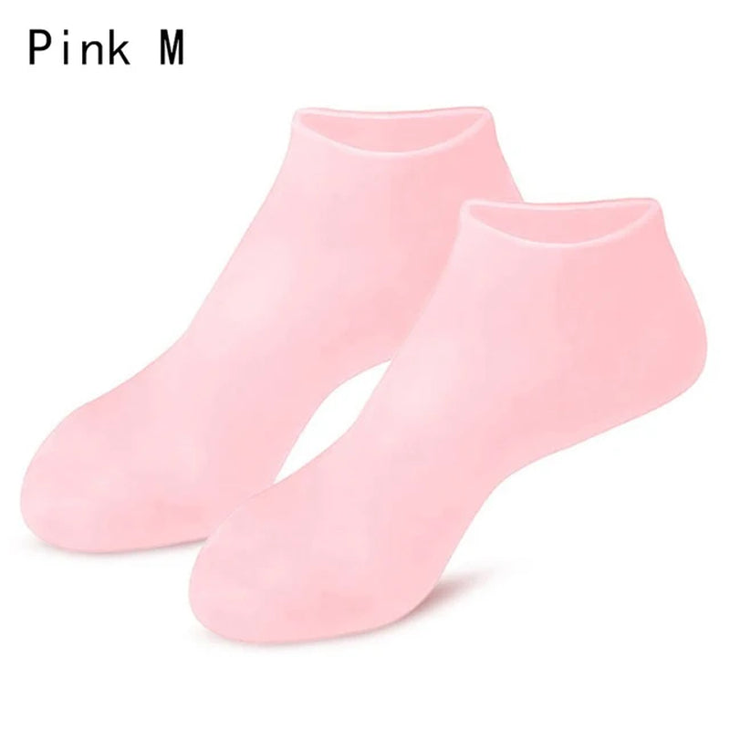 pink medium Moisturizing Gel Socks