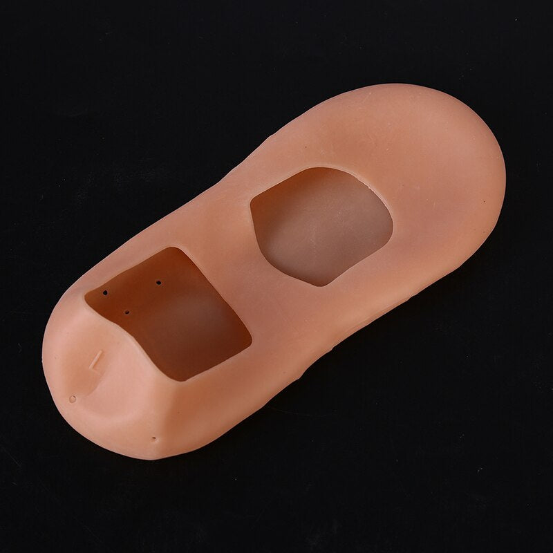 Silicone Gel Heel Socks Orange