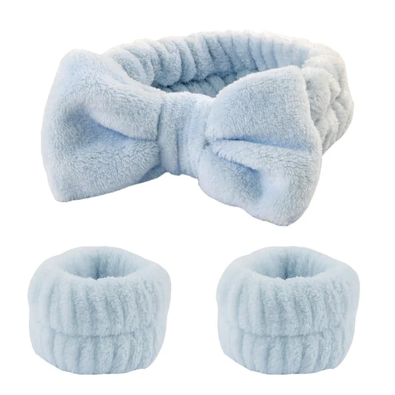 Sky blue Wristband Headband Set