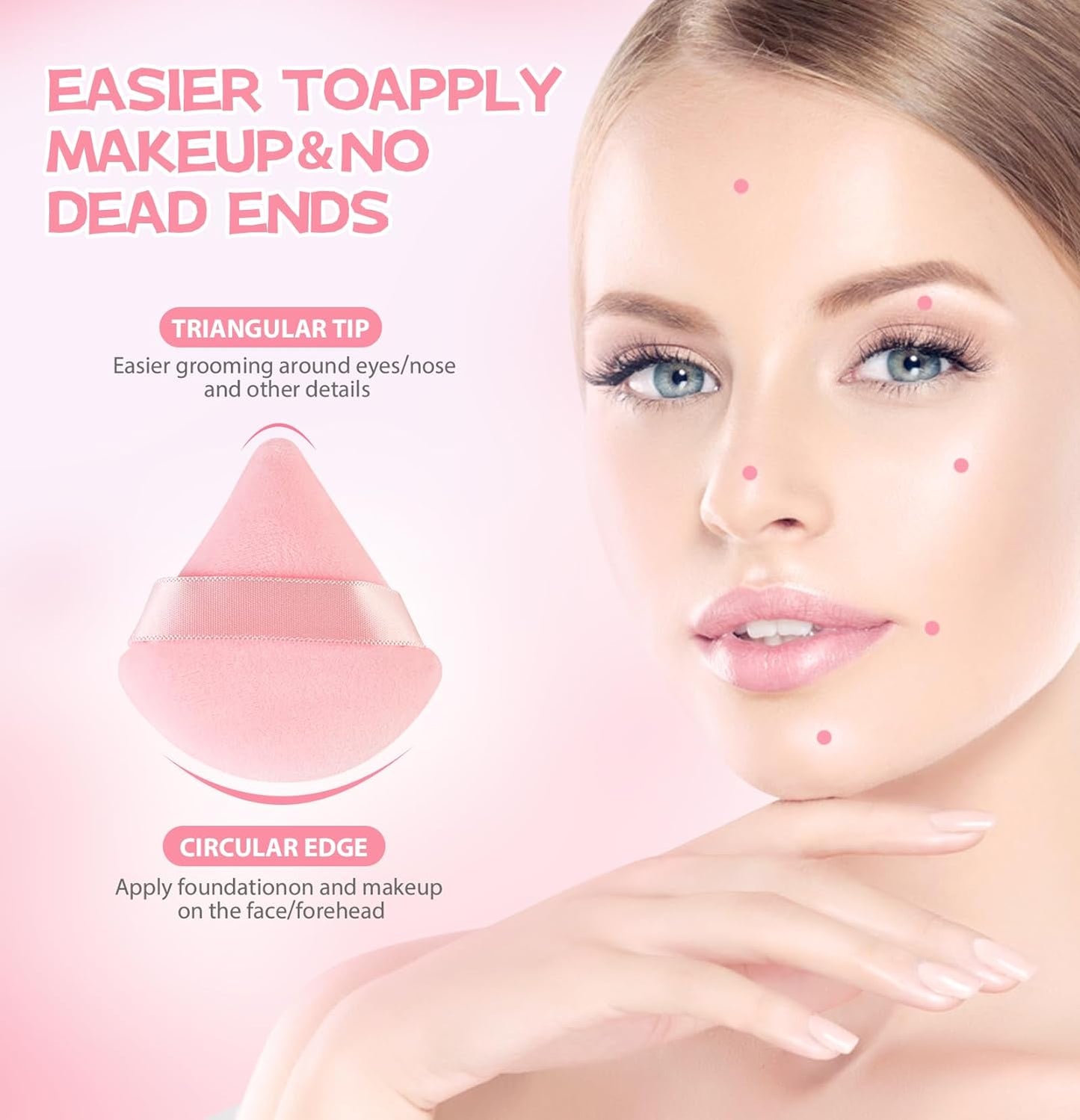 Soft Triangle Makeup Puff Details
